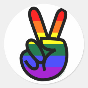 Regenboog Vlag Vrede Ronde Sticker