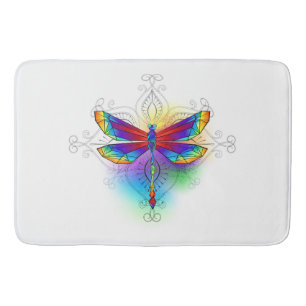 Regenboog Vlakke Libel Badmat