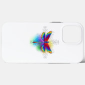Regenboog Vlakke Libel Case-Mate iPhone Case (Achterkant (horizontaal))