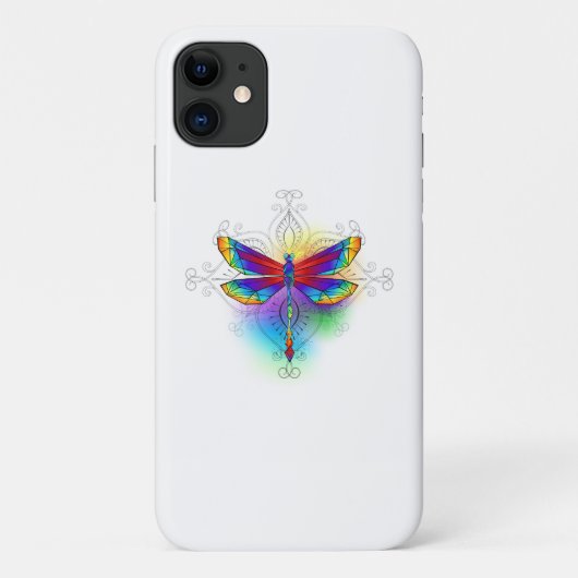 Regenboog Vlakke Libel Case-Mate iPhone Case (Achterkant)