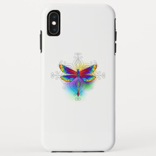 Regenboog Vlakke Libel Case-Mate iPhone Case (Achterkant)