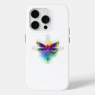 Regenboog Vlakke Libel iPhone 15 Pro Case