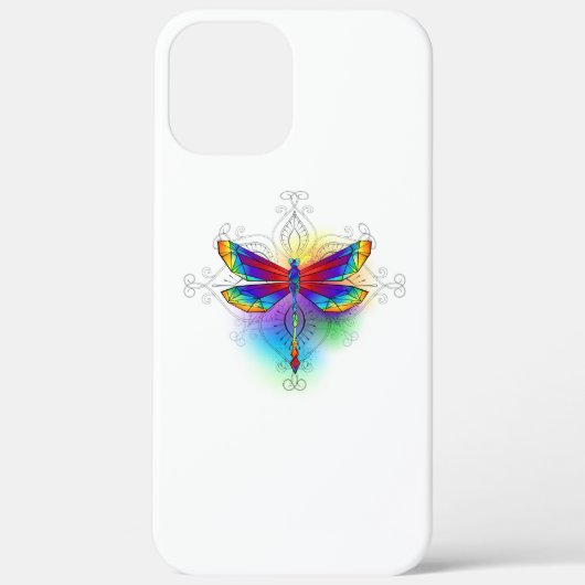 Regenboog Vlakke Libel Case-Mate iPhone Case (Achterkant)
