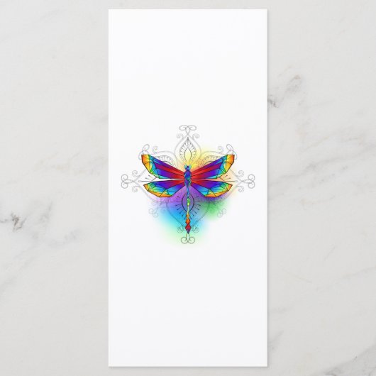 Regenboog Vlakke Libel Menu (Voorkant)