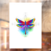 Regenboog Vlakke Libel Raamsticker (Vel 2)