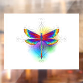 Regenboog Vlakke Libel Raamsticker (Vel 2)