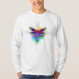 Regenboog Vlakke Libel T-shirt