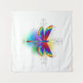 Regenboog Vlakke Libel Wandkleed (Voorkant (horizontaal))
