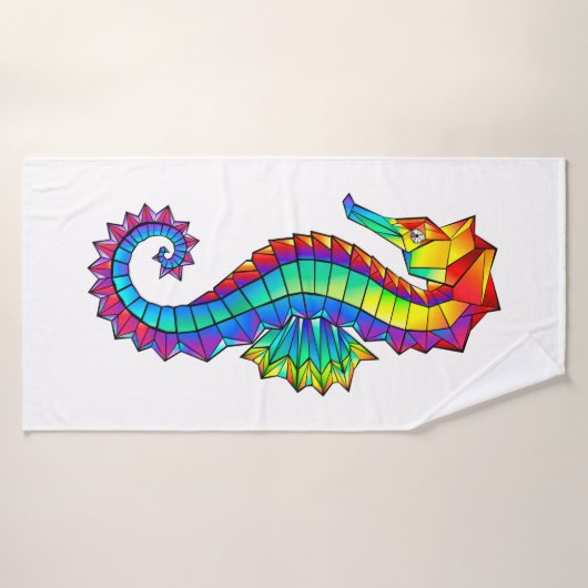 Regenboog Vlakke Zeepaard Badhanddoek (Badhanddoek)