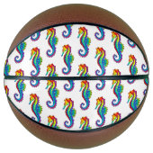 Regenboog Vlakke Zeepaard Basketbal (Voorkant)