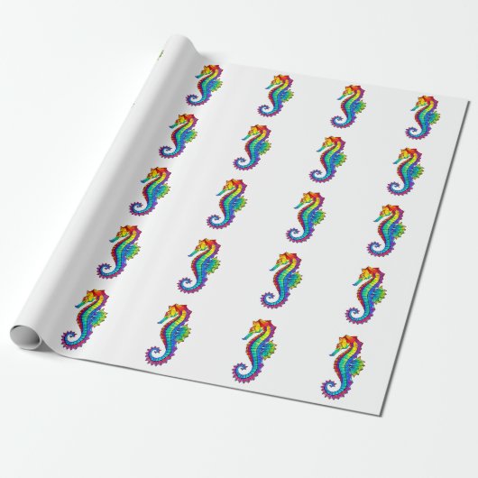 Regenboog Vlakke Zeepaard Cadeaupapier (Uitgerold)