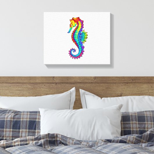 Regenboog Vlakke Zeepaard Canvas Afdruk (Insitu (Slaapkamer))