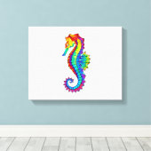 Regenboog Vlakke Zeepaard Canvas Afdruk (Insitu (Houten vloer))