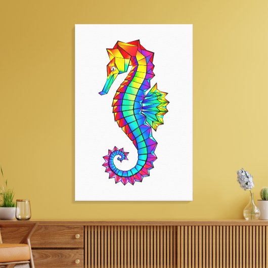 Regenboog Vlakke Zeepaard Canvas Afdruk (Insitu (Woonkamer))