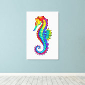 Regenboog Vlakke Zeepaard Canvas Afdruk (Insitu (Houten vloer))