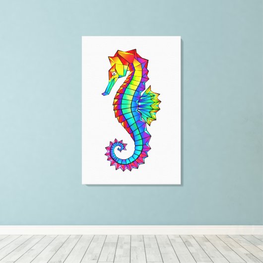 Regenboog Vlakke Zeepaard Canvas Afdruk (Insitu (Houten vloer))