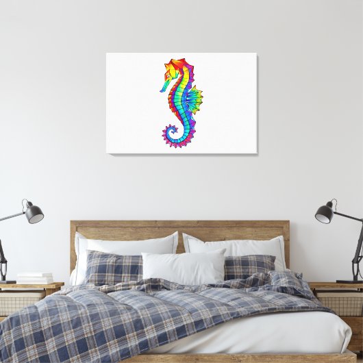 Regenboog Vlakke Zeepaard Canvas Afdruk (Insitu (Slaapkamer))