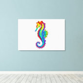 Regenboog Vlakke Zeepaard Canvas Afdruk (Insitu (Houten vloer))