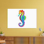 Regenboog Vlakke Zeepaard Canvas Afdruk (Insitu (Woonkamer))