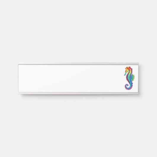 Regenboog Vlakke Zeepaard Deurbordje (Voorkant)