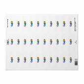 Regenboog Vlakke Zeepaard Etiket (Full Sheet)