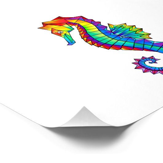 Regenboog Vlakke Zeepaard Foto Afdruk (Hoek)