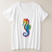 Regenboog Vlakke Zeepaard Grote Maat T-shirt (Design voorkant)