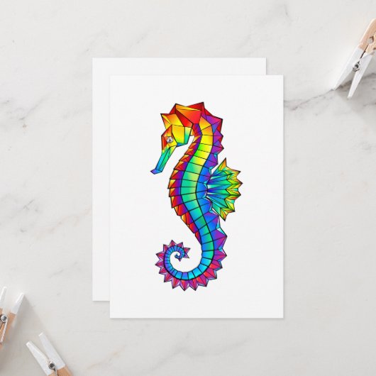Regenboog Vlakke Zeepaard Kaart (Voorkant / Achterkant in situ)