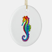 Regenboog Vlakke Zeepaard Keramisch Ornament (Rechts)