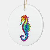 Regenboog Vlakke Zeepaard Keramisch Ornament (Links)