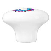 Regenboog Vlakke Zeepaard Keramische Knop (Zijkant)