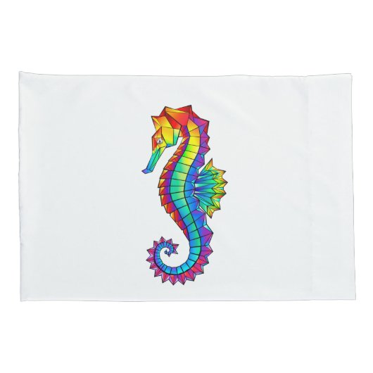 Regenboog Vlakke Zeepaard Kussensloop (Achterkant-Rechts)