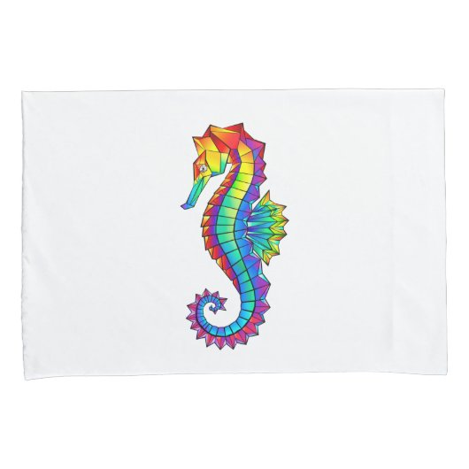 Regenboog Vlakke Zeepaard Kussensloop (Voorkant-Rechts)