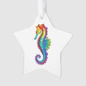 Regenboog Vlakke Zeepaard Ornament (voorkant)