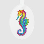 Regenboog Vlakke Zeepaard Ornament (achterkant)