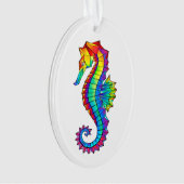Regenboog Vlakke Zeepaard Ornament (voorkant)
