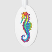 Regenboog Vlakke Zeepaard Ornament (voorkant)