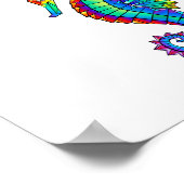 Regenboog Vlakke Zeepaard Poster (Hoek)