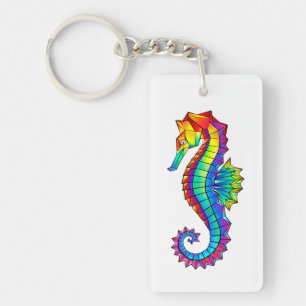 Regenboog Vlakke Zeepaard Sleutelhanger