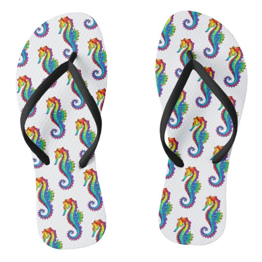 Regenboog Vlakke Zeepaard Teenslippers (Voetbed)