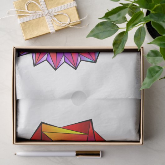 Regenboog Vlakke Zeepaard Tissuepapier (Geschenk)