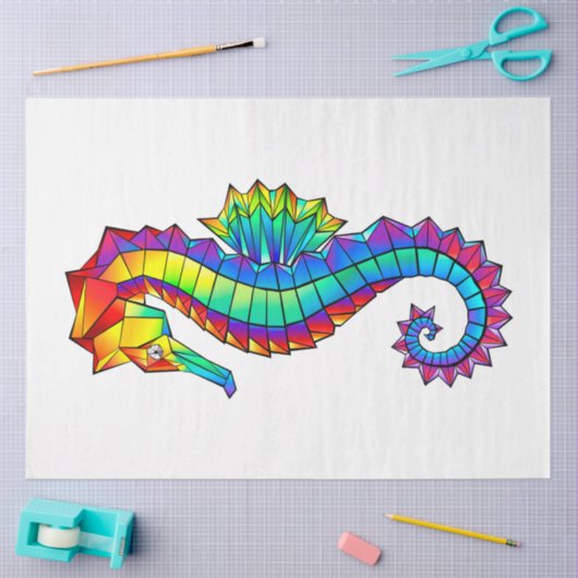 Regenboog Vlakke Zeepaard Tissuepapier (Craft)