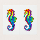 Regenboog Vlakke Zeepaard Visitekaartje (Buitenkant ongevouwen)