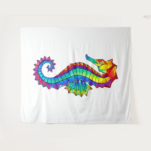 Regenboog Vlakke Zeepaard Wandkleed (Voorkant (horizontaal))