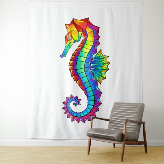 Regenboog Vlakke Zeepaard Wandkleed (In situ)