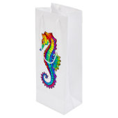 Regenboog Vlakke Zeepaard Wijn Cadeautas (Achterkant Gekanteld)