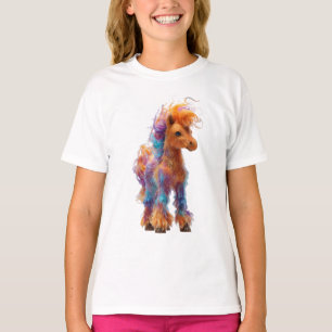 Regenboog Vlam Harige Pony Kinderen T-shirt