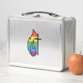 Regenboog Vlam Kruis Vintage Christelijke Vector O (In situ)