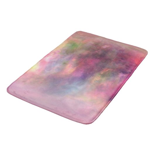 Regenboog Vlek Gemarmerd Abstract Badmat (Gekanteld)