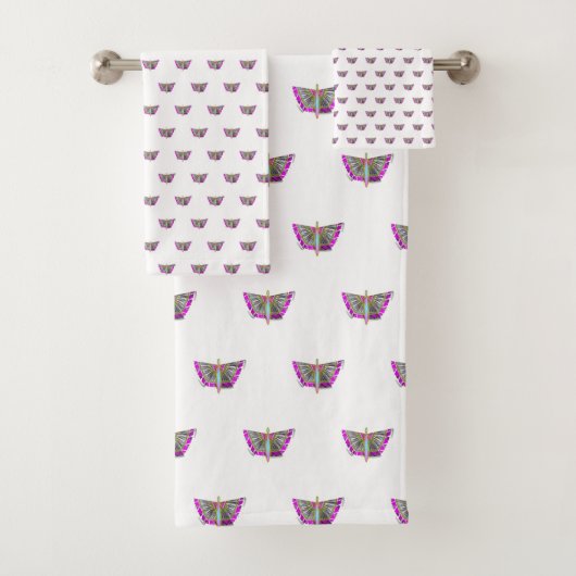 Regenboog Vleugelde Vlinder Bad Handdoek (Insitu)
